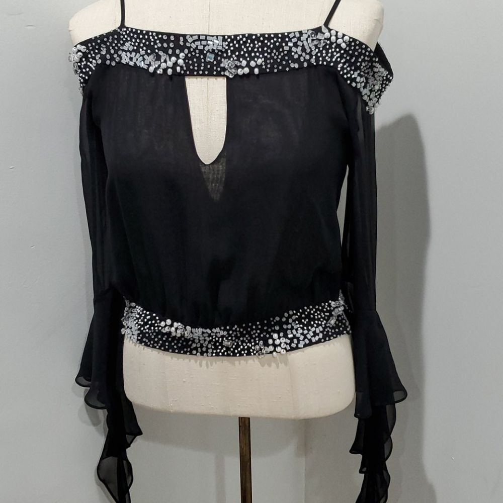 Vintage Vanessa Arantes 90's style Black Cropped Top S